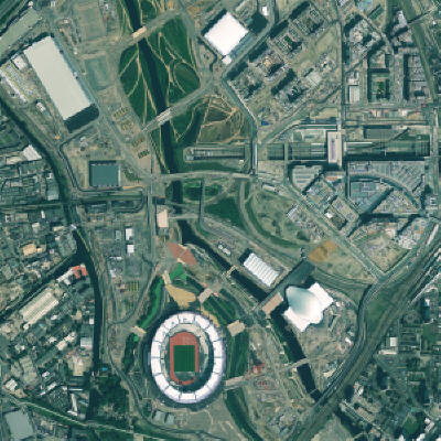Олимпийские объекты Лондона. Взгляд из космоса.