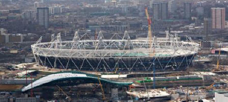 Олимпийский стадион в Лондоне. Строительство.